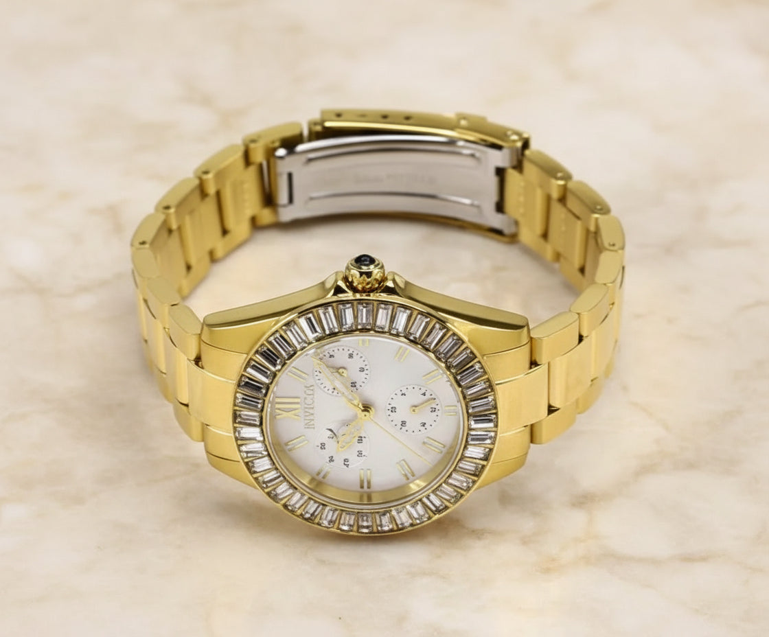 ساعة إنفيكتا أنجل النسائية - لون ذهبي