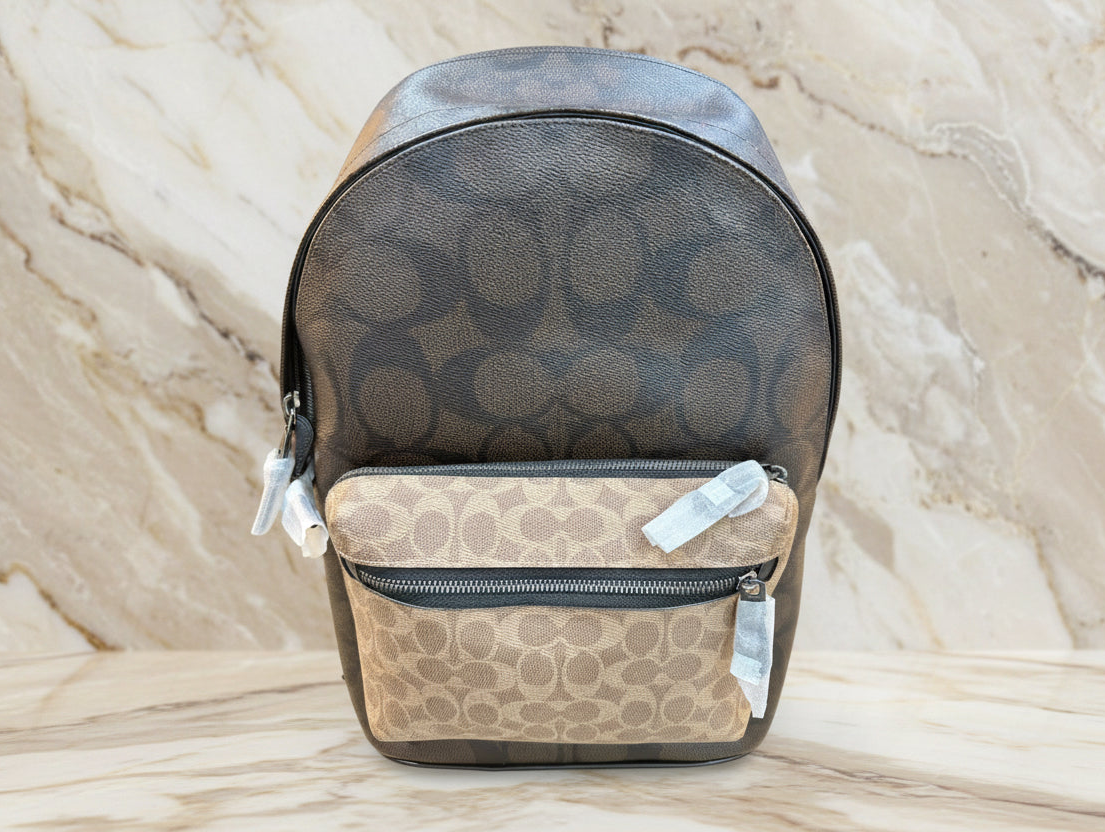COACH MEN’S WEST BACKPACK IN BLOCKED SIGNATURE CANVAS