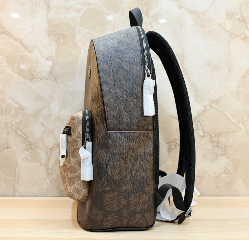 COACH MEN’S WEST BACKPACK IN BLOCKED SIGNATURE CANVAS