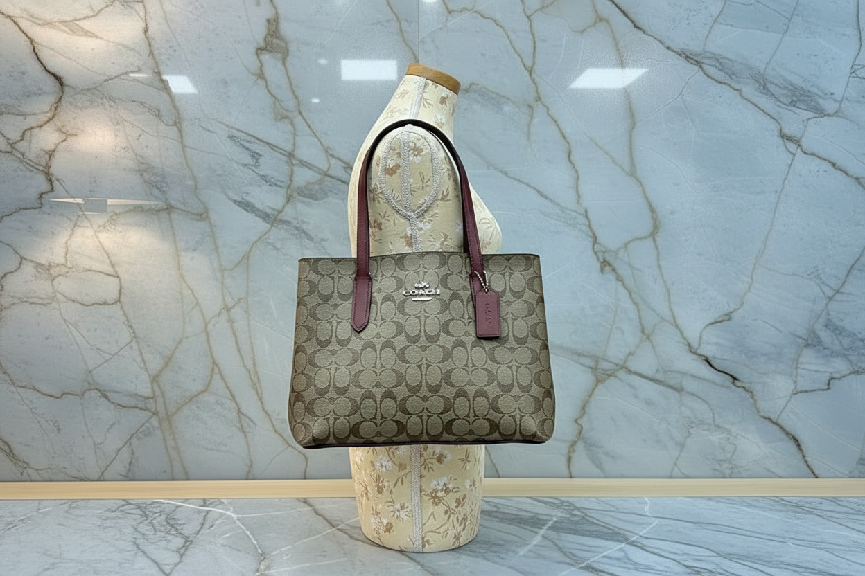 COACH AVENUE CARRYALL IN SIGNATURE BROWN/PINK