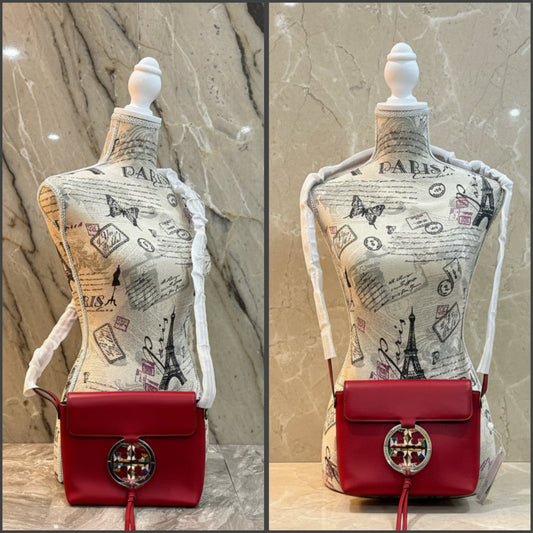 TORY BURCH MILLER STAINED GLASS LEATHER CROSSBODY