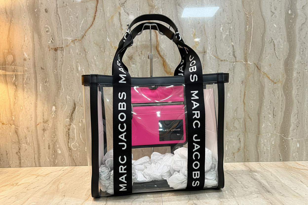 MARC JACOBS CLEAR TOTE - LARGE