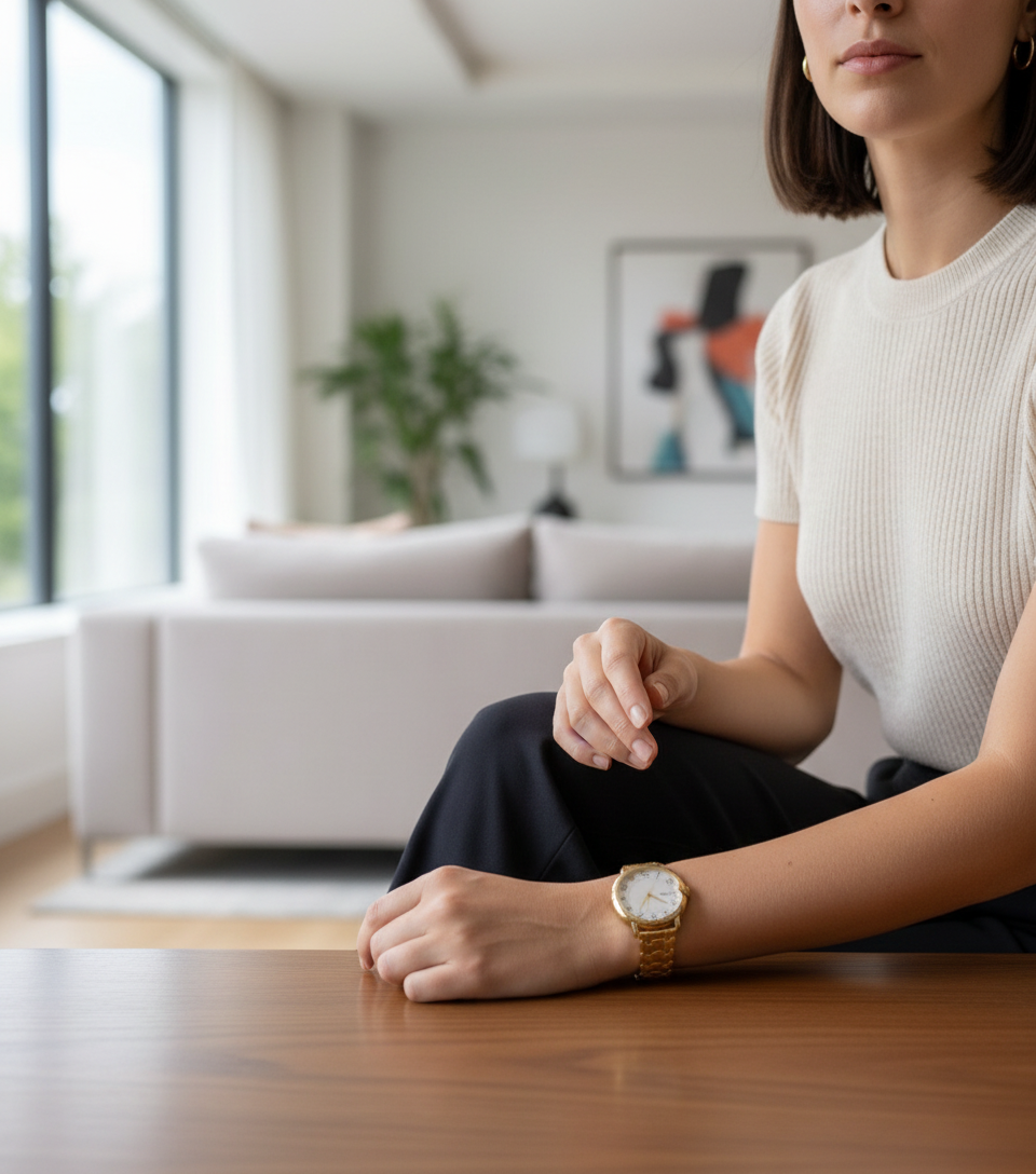 ساعة كوتش إليوت كوارتز من الفولاذ المقاوم للصدأ مطلية بالذهب - مينا صغير