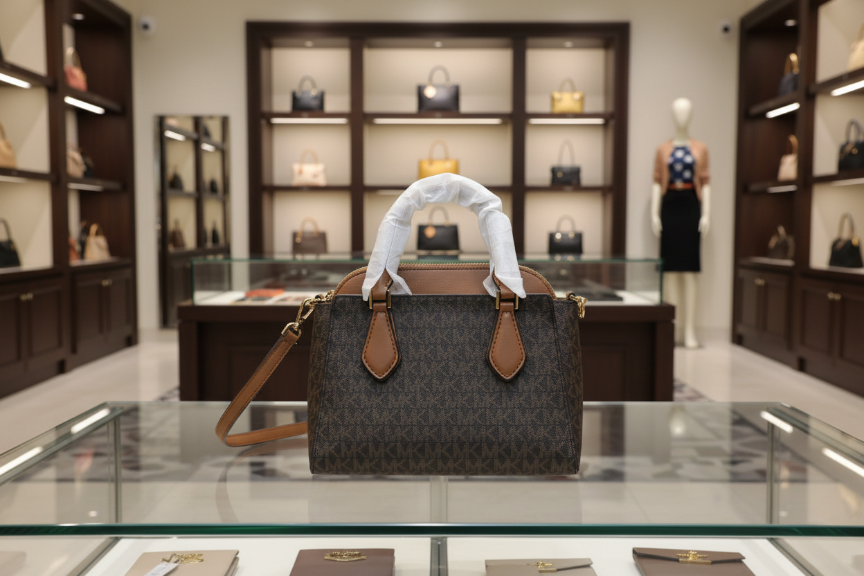 MICHAEL KORS SMALL DARIA 3 in 1 SATCHEL -  BROWN ACORN