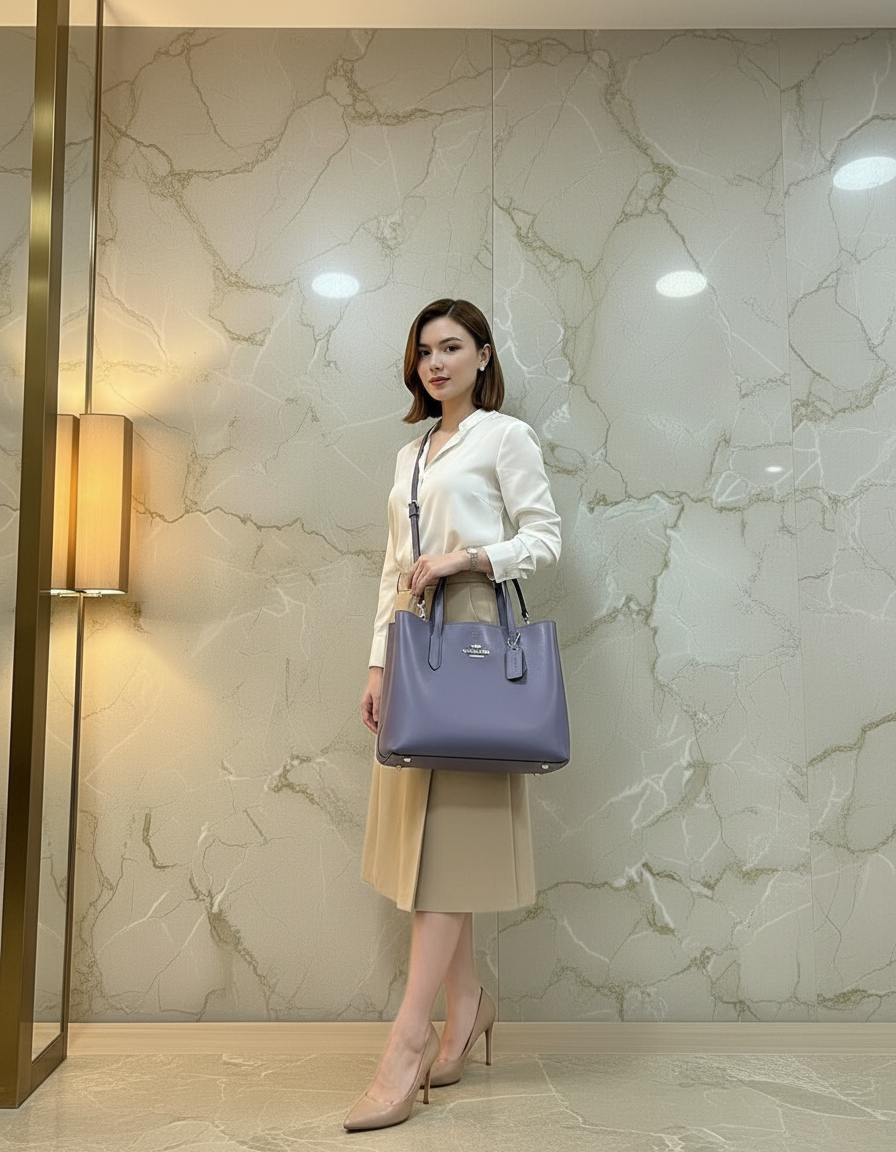 COACH AVENUE CARRYALL - DUSTY/LAVENDER COLOR