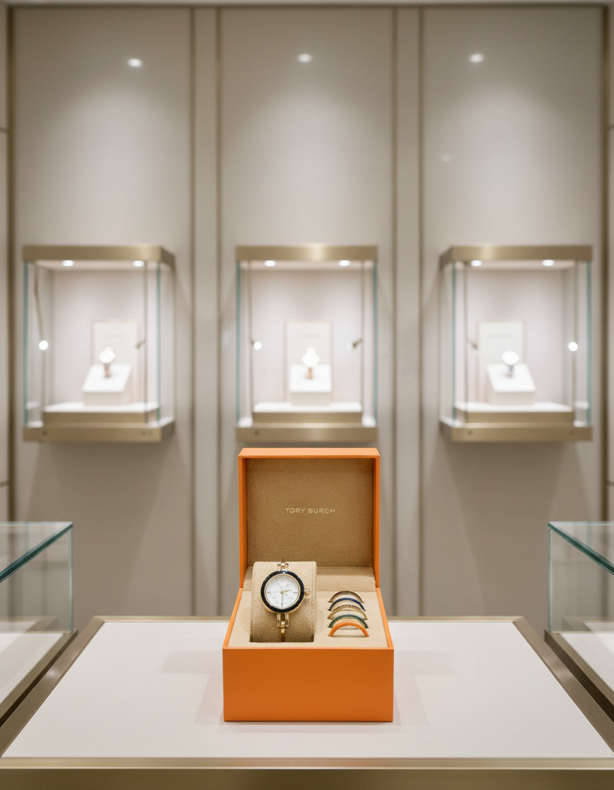 ساعة توري بورش الصغيرة ذات الأزرار القابلة للتبديل