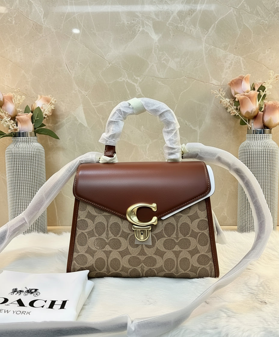 حقيبة كوتش سامي 21 بمقبض علوي - لون بني صدئ مميز