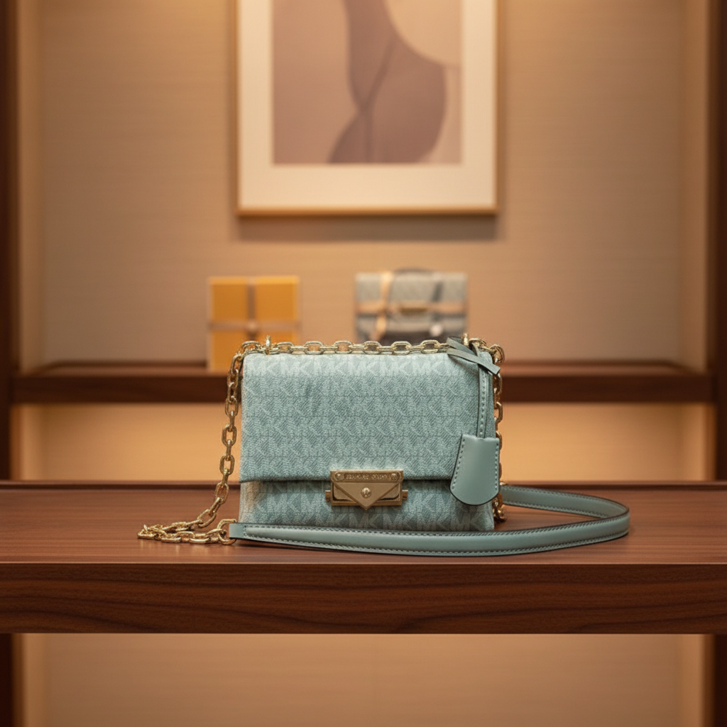 MICHAEL KORS MINI CECE - MONO SEA GREEN