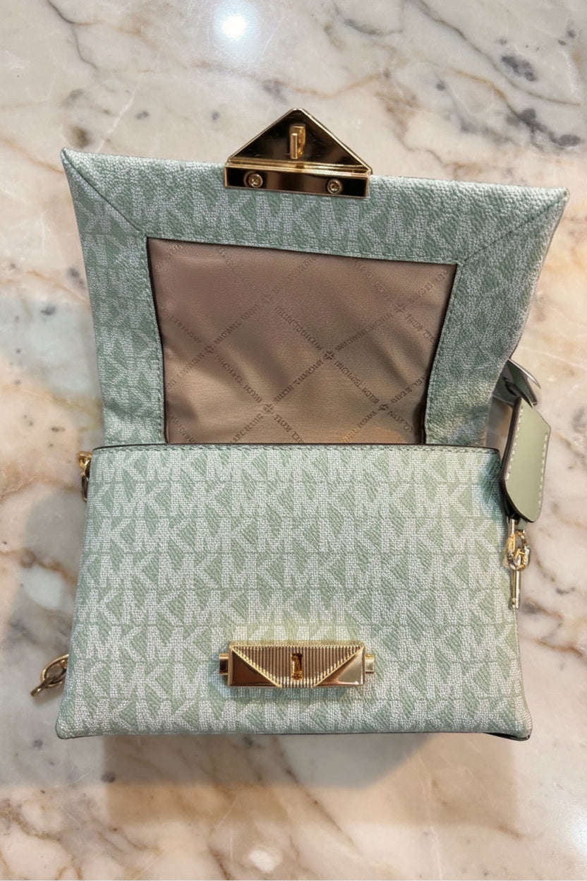 MICHAEL KORS MINI CECE - MONO SEA GREEN