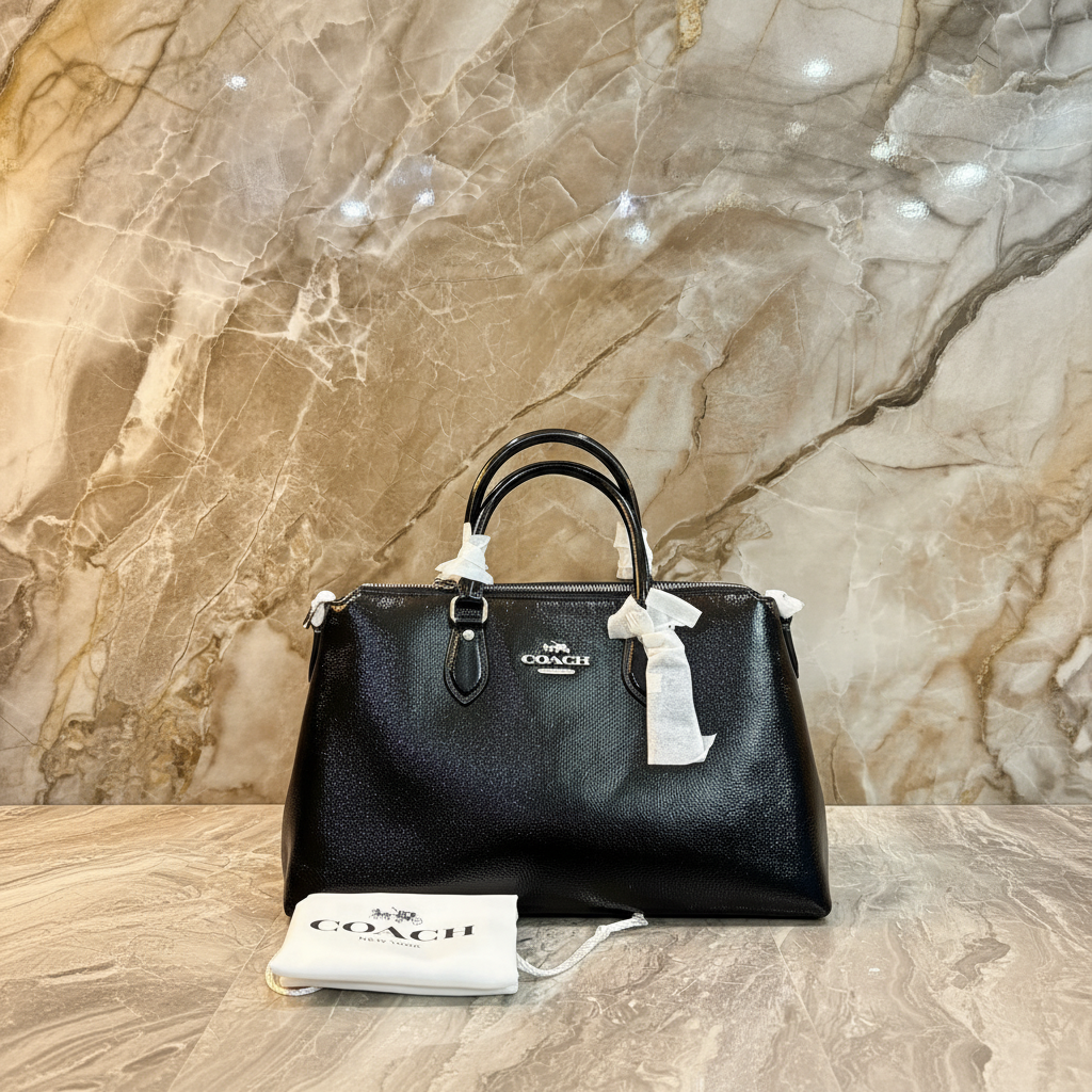 Coach Crinkled Patent Georgia Satchel