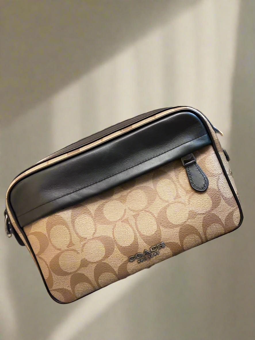 COACH GRAHAM CROSSBODY SIGNATURE COATED CANVAS