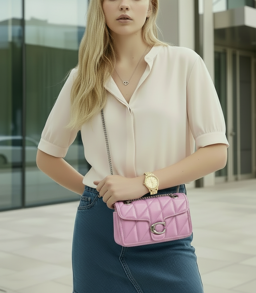 Coach Tabby 20 With Pillow Quilting Shoulder Bag/Crossbody