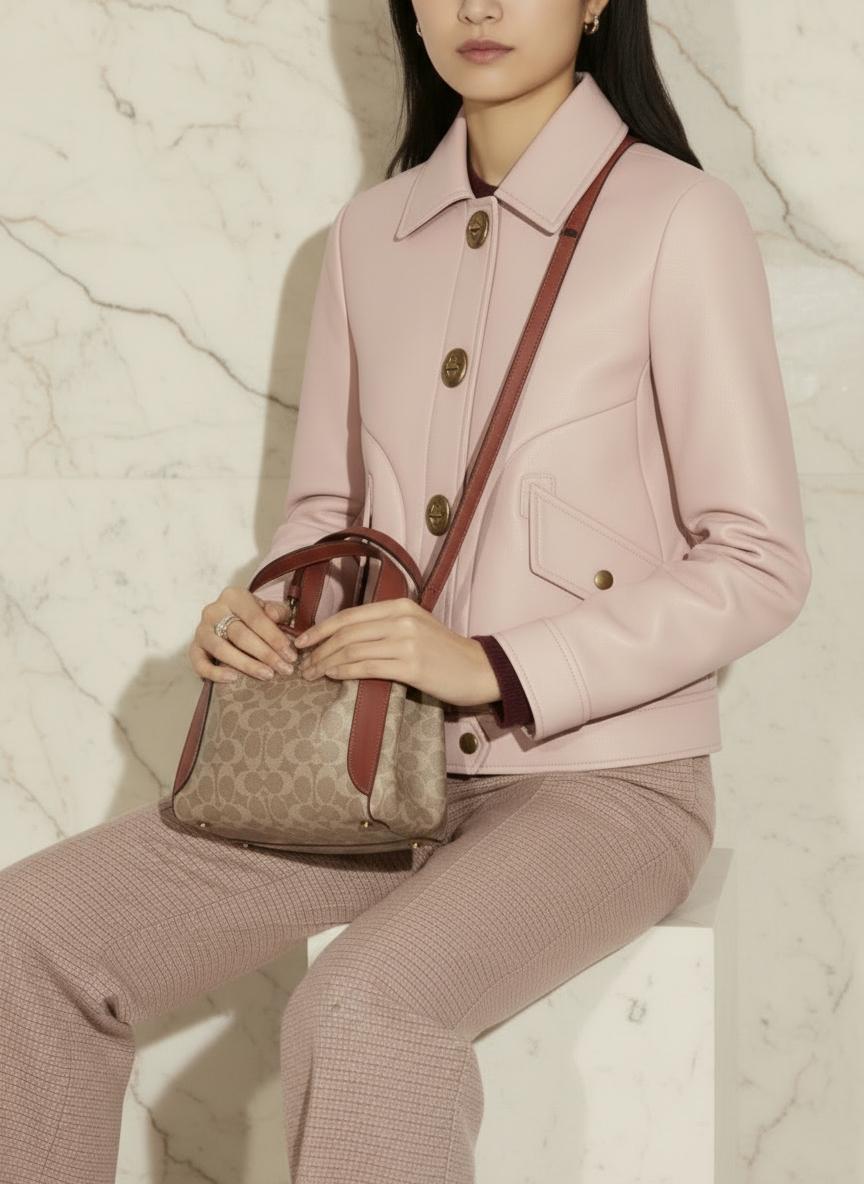 حذاء كوتش هادلي هوبو 21 - قماش مميز بلون بني صدئ