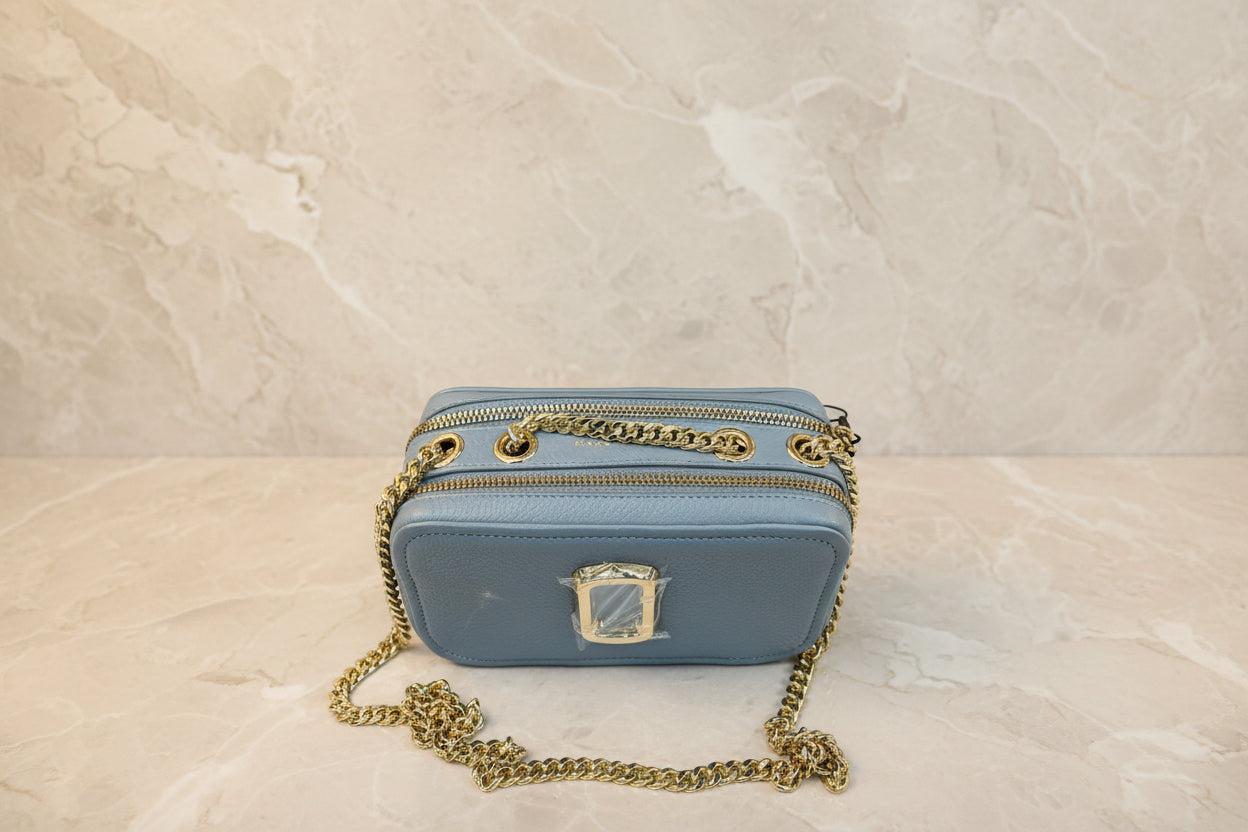 MARC JACOBS GLAM SHOT 21 PEBBLE CALF LEATHER - BLUE