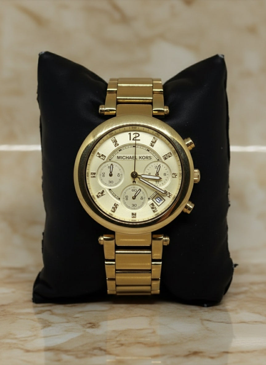 MICHAEL KORS PARKER CHRONOGRAPH WATCH - GOLD TONE