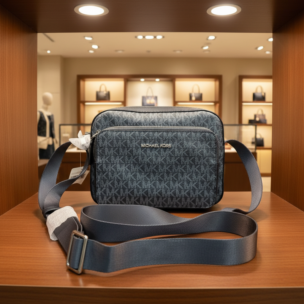 MICHAEL KORS COOPER SIGNATURE LOGO UTILITY CROSSBODY
