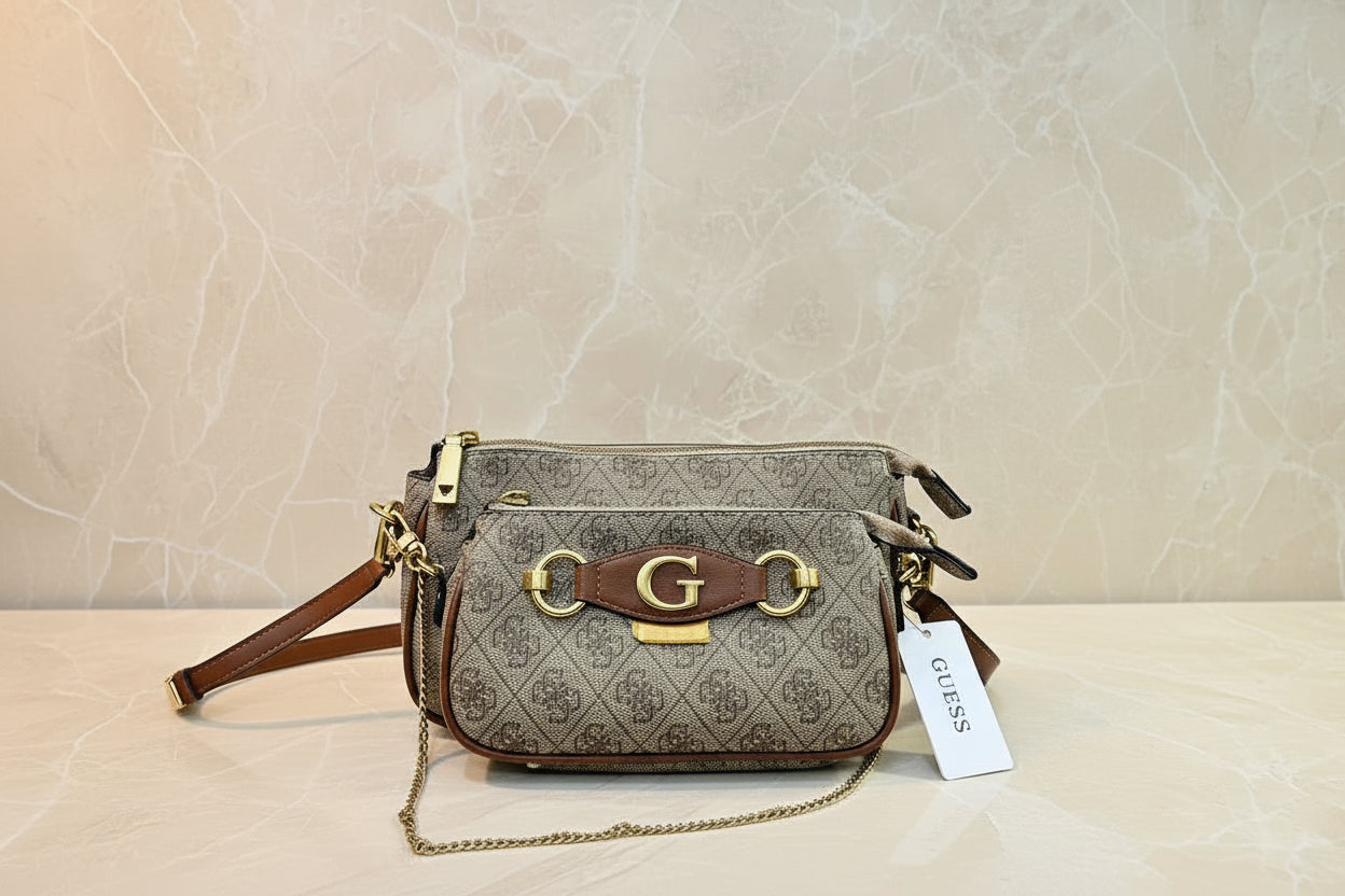 GUESS IZZY DOUBLE POUCH CROSSBODY
