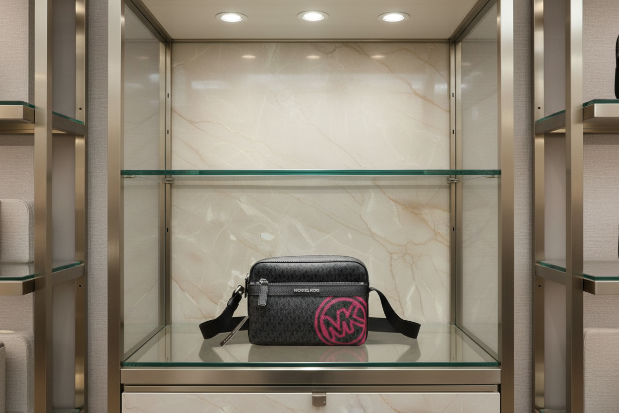 MICHAEL KORS COOPER EMBELISHED SIGNATURE LOGO UTILITY CROSSBODY