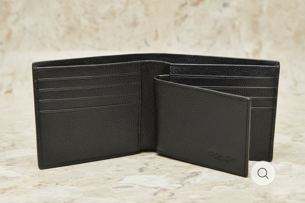 COACH MEN’ S 3 in 1 BIFOLD - BLACK