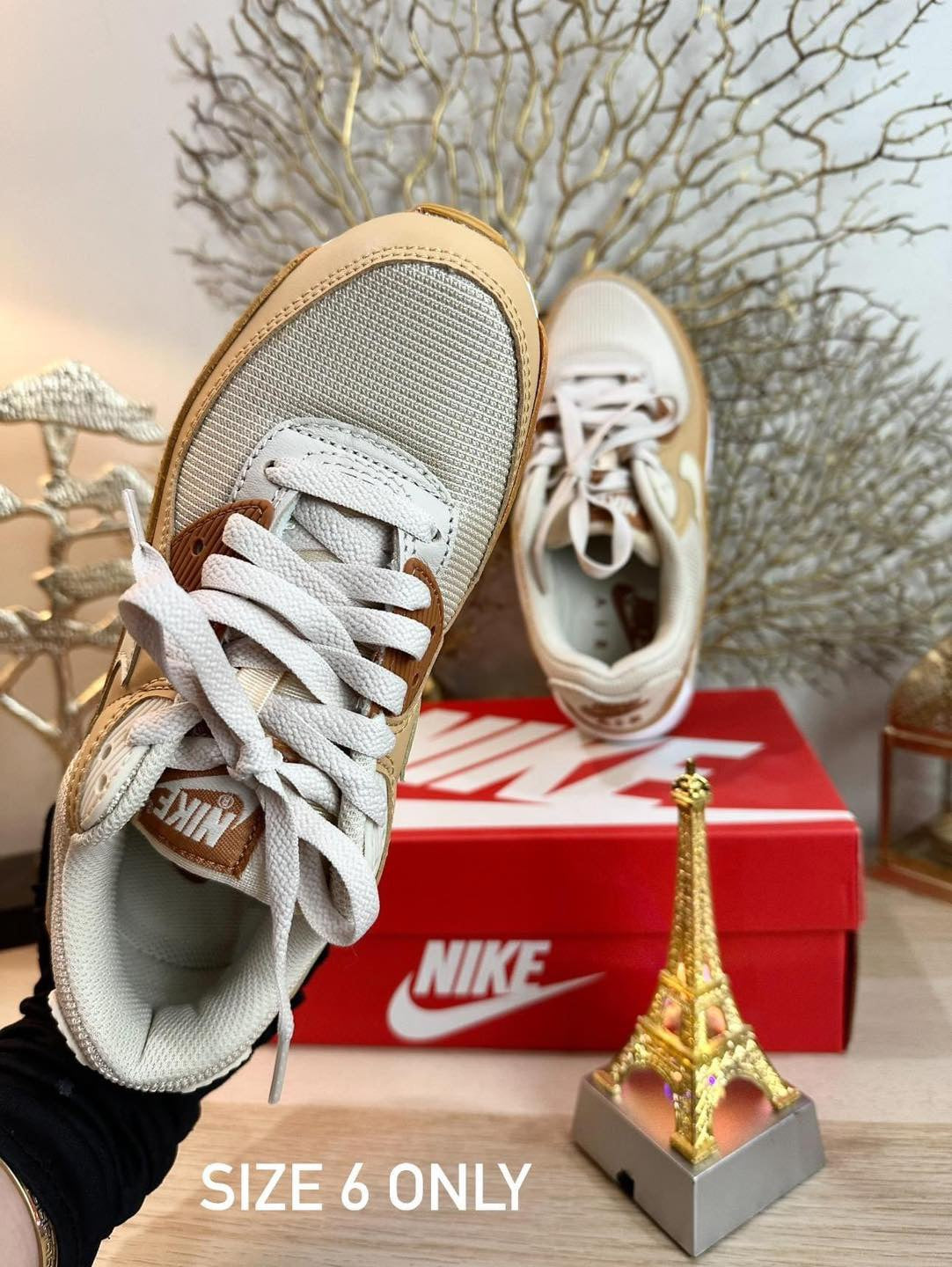 NIKE AIR MAX 90 WOMEN - HEMP LINEN - SIZE: US 6/EURO 36.5/23 CM