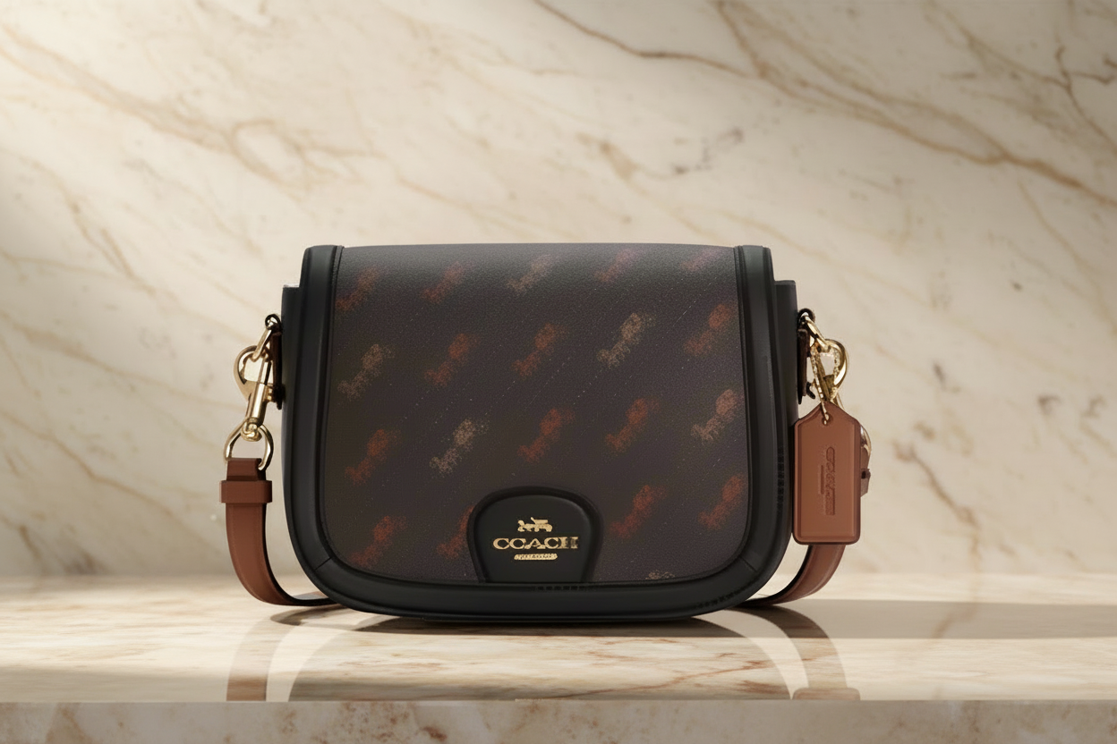COACH SADDLE CROSSBODY IN SIGNATURE HORSE & CARRIAGE PRINT