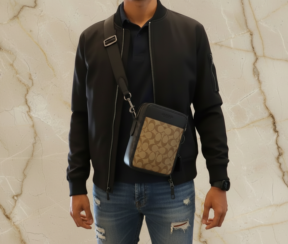 COACH SULLIVAN CROSSBODY SIGNATURE BROWN/BLACK