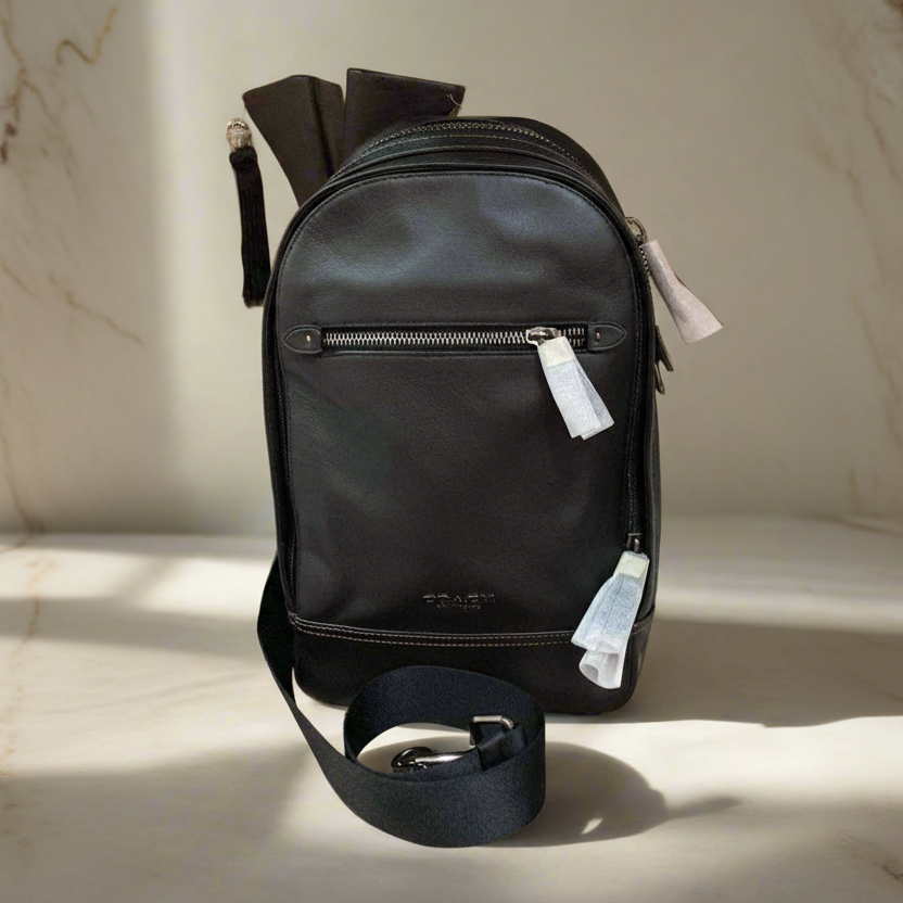 COACH GRAHAM SLINGPACK - BLACK LEATHER