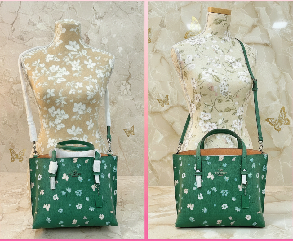 ‼️ SALE ‼️ COACH MOLLIE TOTE 25 WITH MYSTICAL FLORAL PRINT IN GREEN MULTI