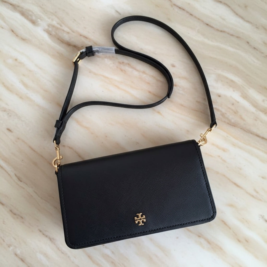 TORY BURCH EMERSON CROSSBODY -  BLACK