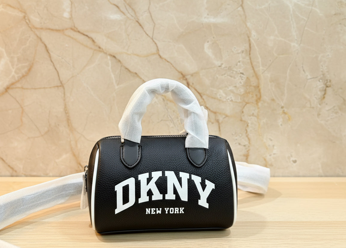 DKNY NELL SATCHEL - MINI - BLACK/MARSMALLOW
