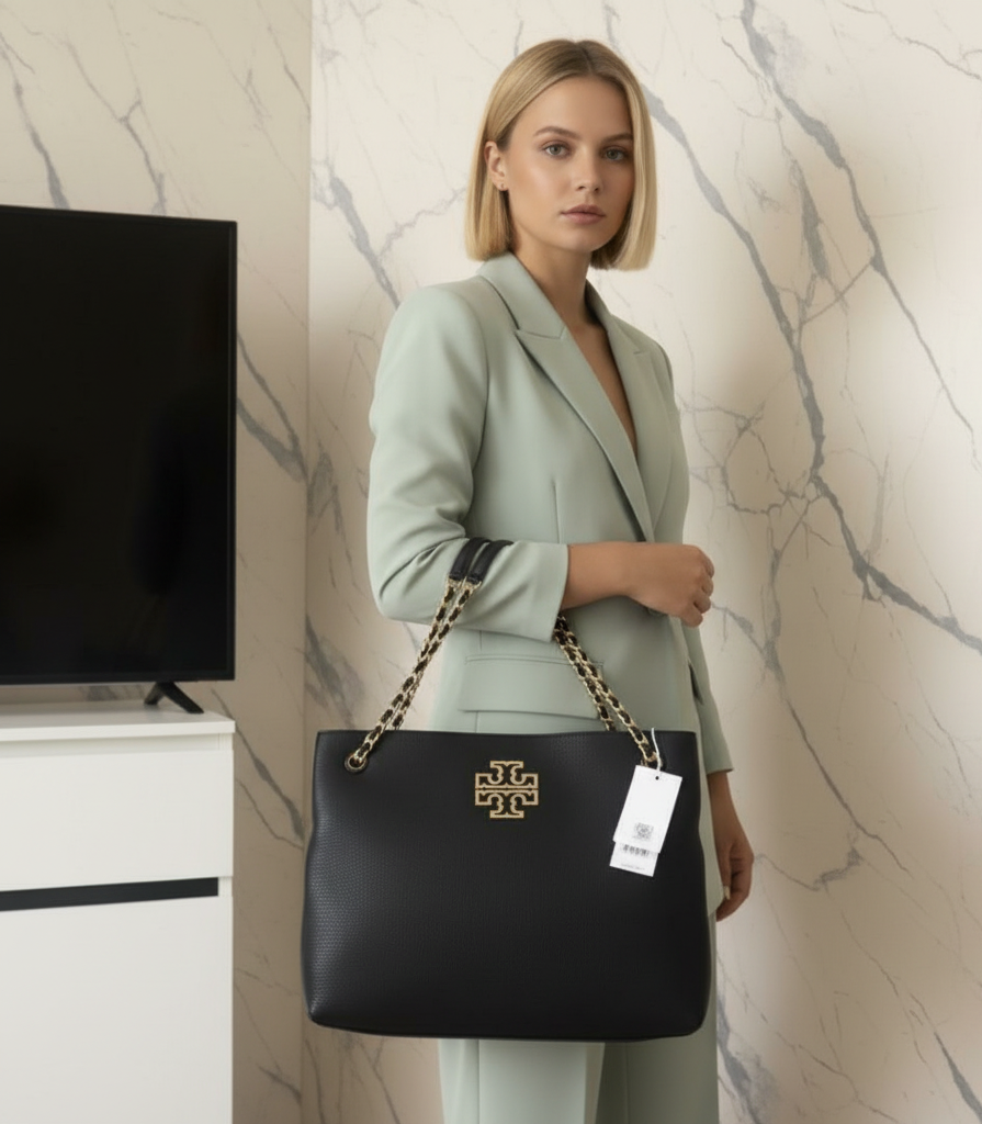 TORY BURCH BRITTEN TRIPLE COMPARTMENT TOTE