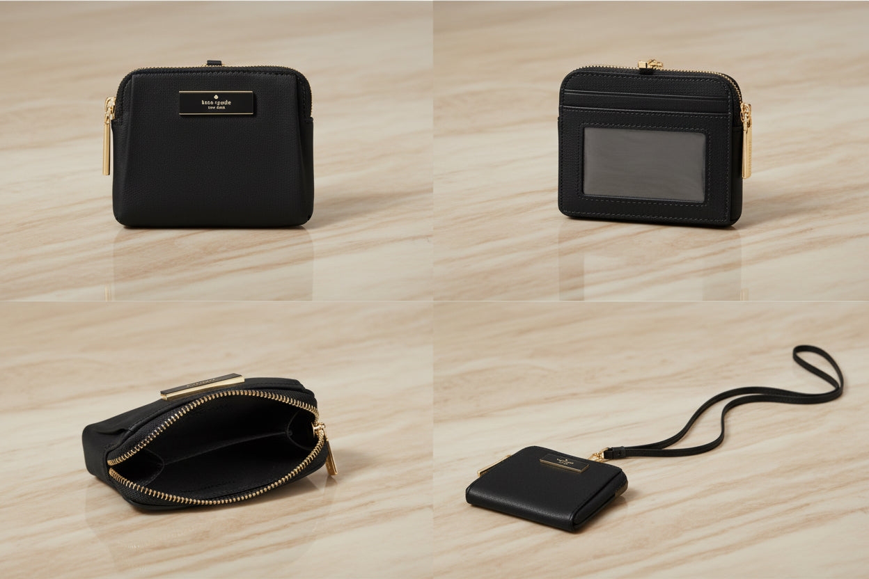 Kate Spade Carter ID Lanyard/Wallet - Black