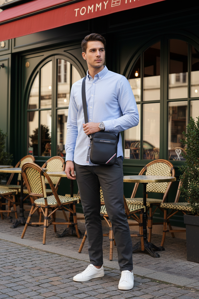 TOMMY HILFIGER MINI REPORTER MEN’S CROSSBODY BAG -