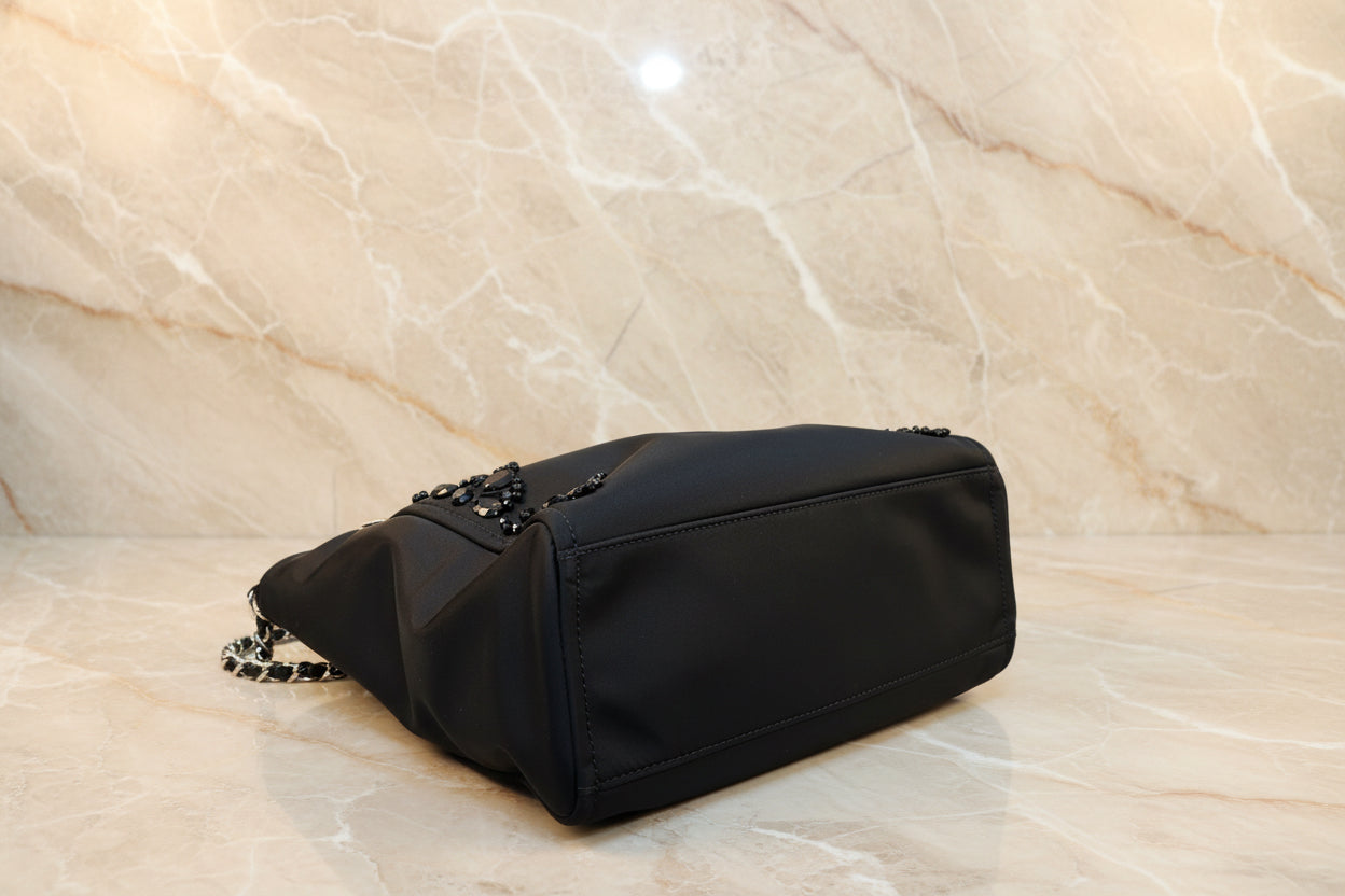 حقيبة يد كيت سبيد نيويورك أليس ويلسون رود مزينة بسحاب وأزرار كبس - نايلون - أسود