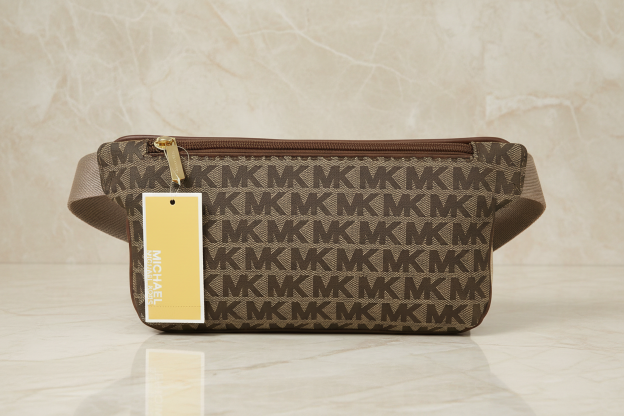 MICHAEL KORS HANOVER MEDIUM JACQUARD BELTBAG/BODY BAG