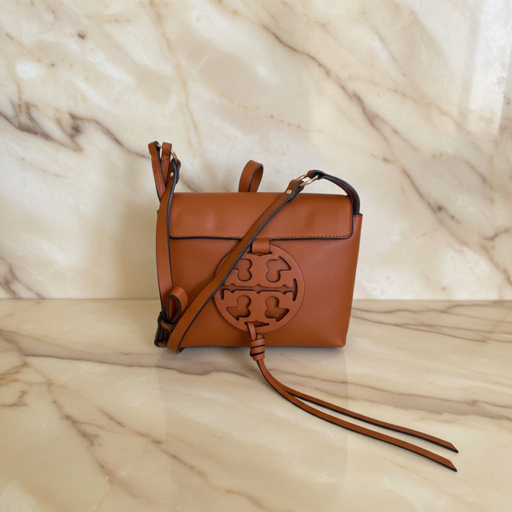 TORY BURCH MILLER CROSSBODY -  BROWN