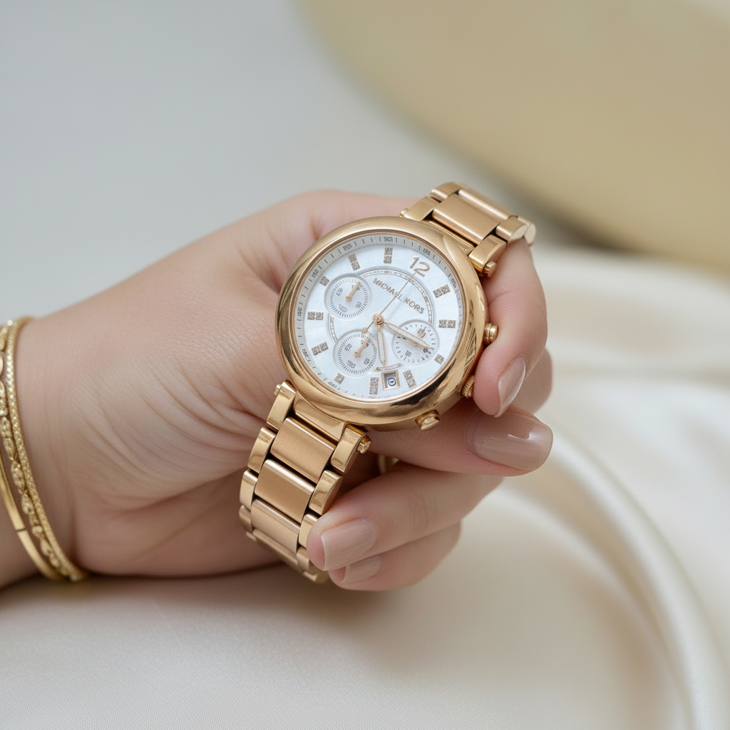 MICHAEL KORS PARKER CHRONOGRAPH WATCH - GOLD TONE