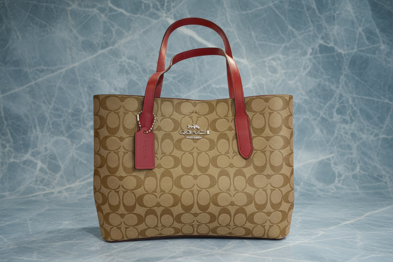 COACH AVENUE CARRYALL IN SIGNATURE BROWN/PINK