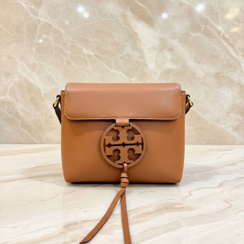 TORY BURCH MILLER CROSSBODY -  BROWN