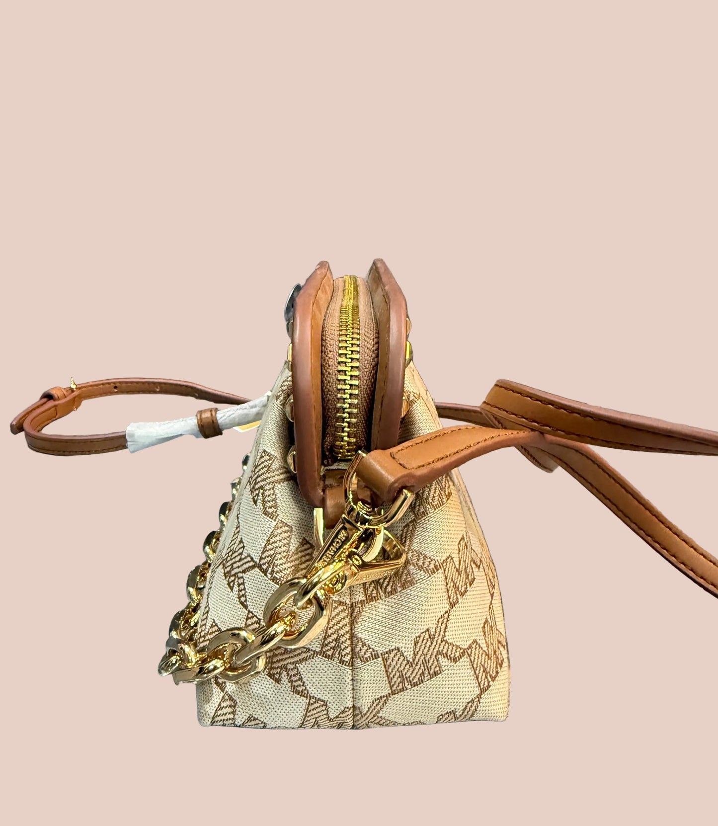MICHAEL KORS JACQUARD LIVIA CLOUD SMALL CLUTCH/CROSSBODY