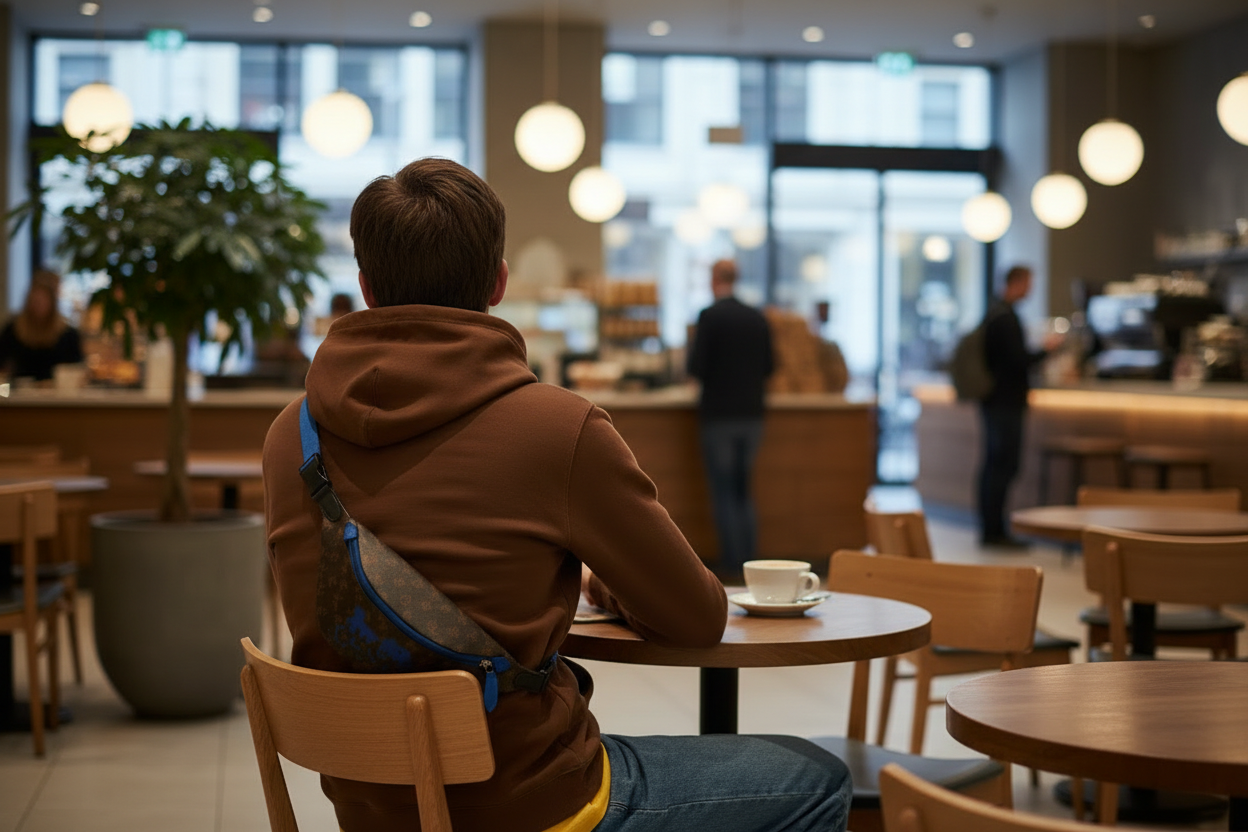 حقيبة خصر/صدر/حقيبة جسم مطبوعة بشعار شركة كوتش تشارتر للخيول والعربات