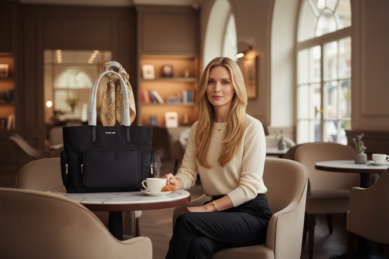 حقيبة مايكل كورس كاي للكمبيوتر المحمول - كبيرة - سوداء