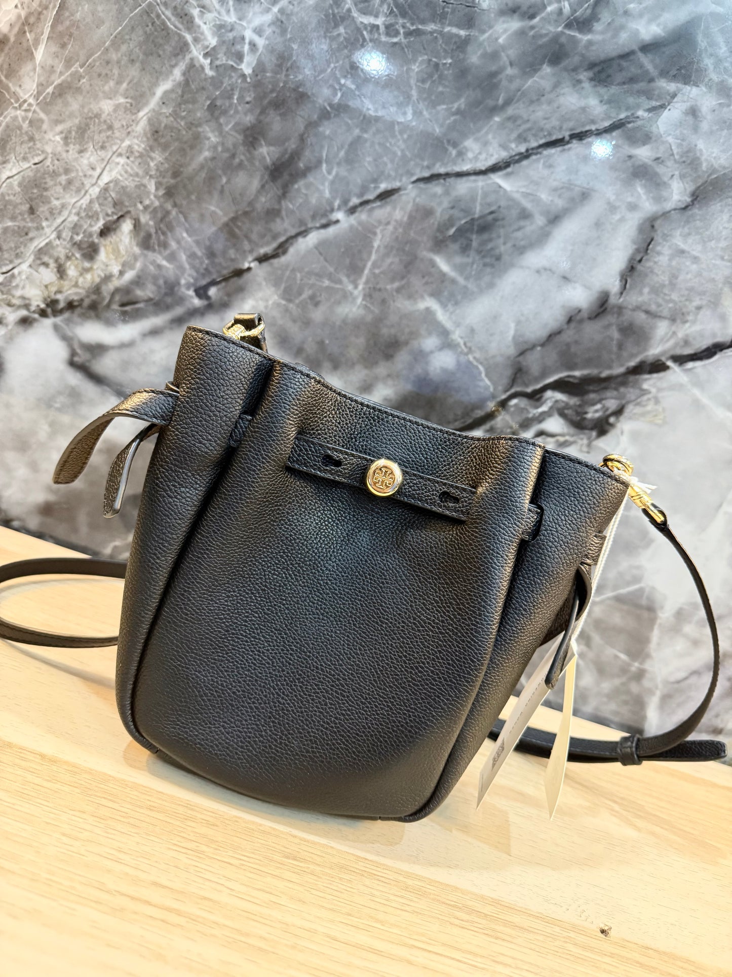 TORY BURCH MINI ROMY CROSSBODY - BLACK