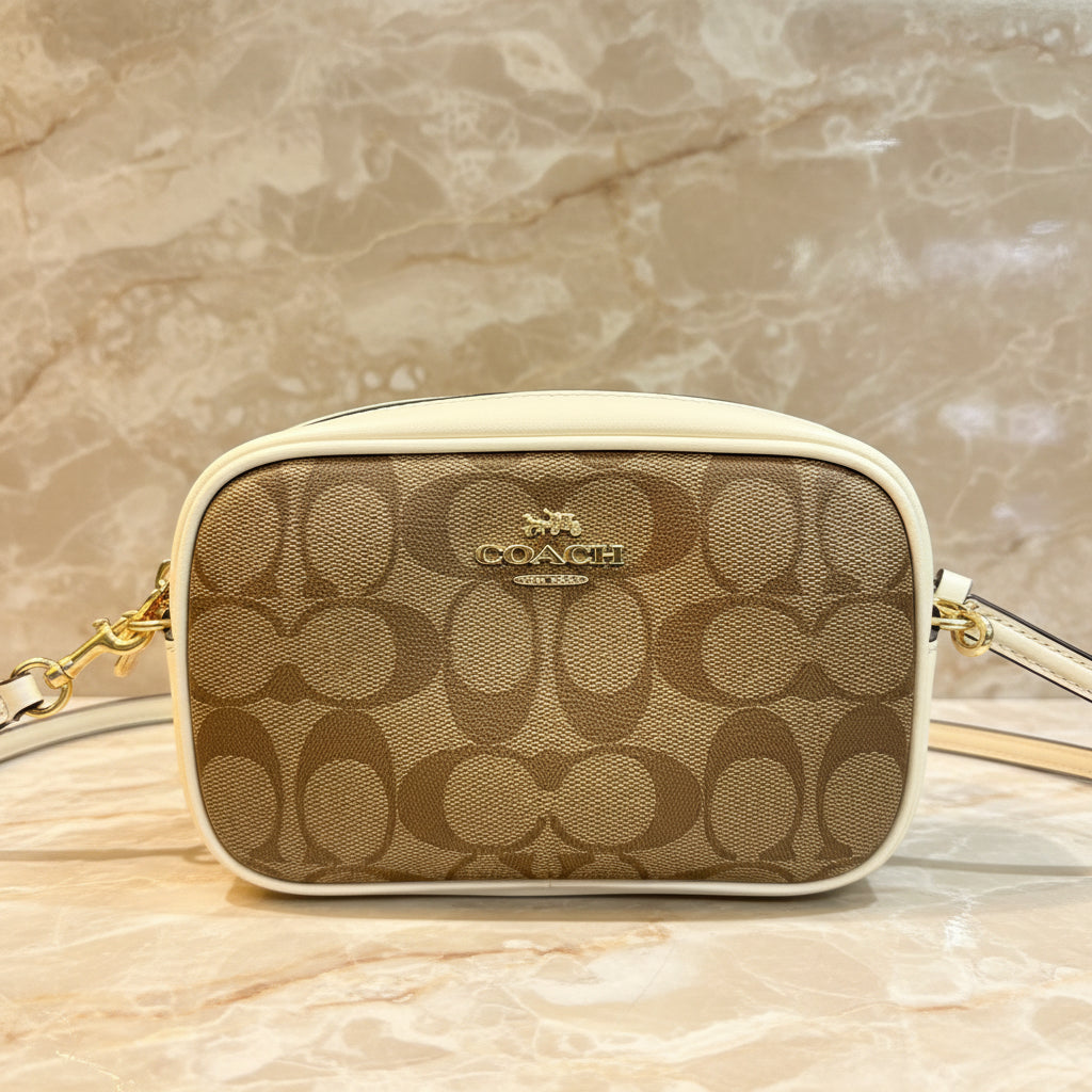 COACH 3 in 1 CONVERTIBLE CROSSBODY/BELTBAG/BODY BAG ( 1 CROSSBODY STRAP ONLY ) IN SIGNATURE KHAKI/IVORY