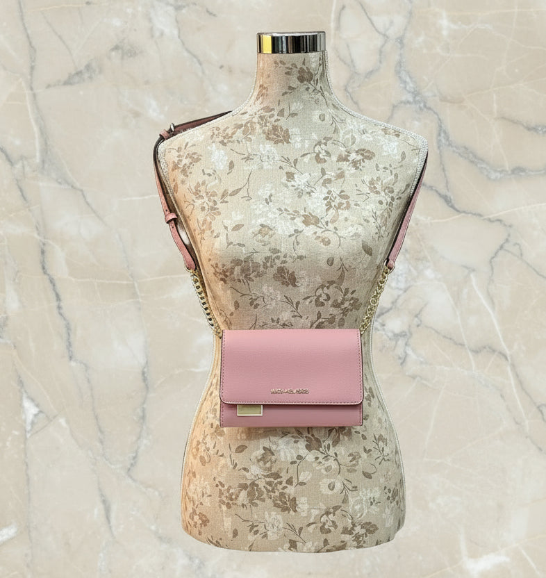 MICHAEL KORS JET SET TRAVEL PHONE CROSSBODY BAG - PRIMROSE