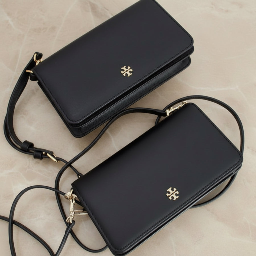 TORY BURCH EMERSON CROSSBODY -  BLACK