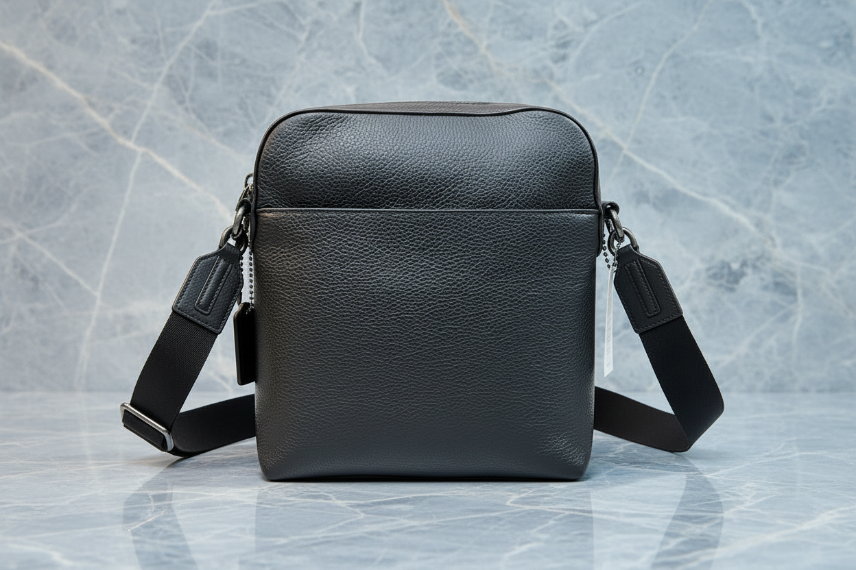 COACH HOUSTON FLIGHT BAG - SMOOTH LEATHER BLACK