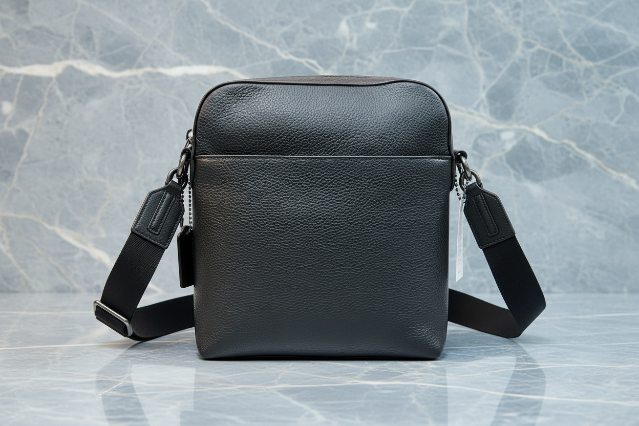 COACH HOUSTON FLIGHT BAG - SMOOTH LEATHER BLACK