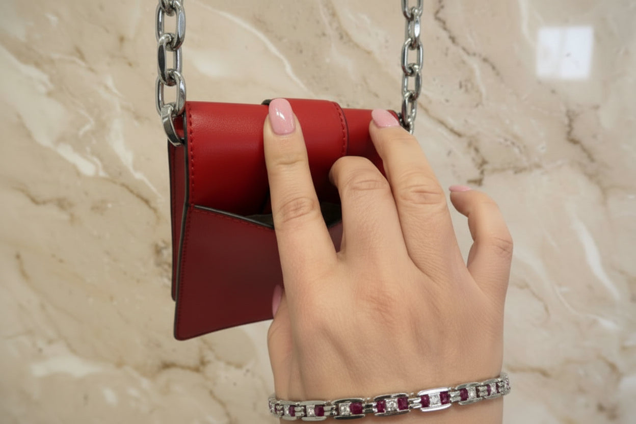 MICHAEL KORS CARMEN SMARTPHONE CROSSBODY - RED