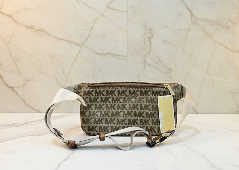 MICHAEL KORS HANOVER MEDIUM JACQUARD BELTBAG/BODY BAG